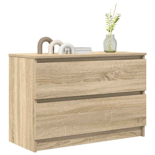 vidaXL Meuble TV ch&ecirc;ne sonoma 80x35x54 cm bois d'ing&eacute;nierie