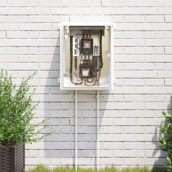 vidaXL Cabinet de Contr&ocirc;le Gris 40 x 24.5 x 50 cm Plastic ABS