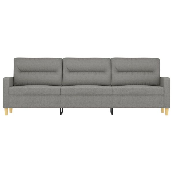 vidaXL Canap&eacute; &agrave; 3 places Gris fonc&eacute; 210 cm Tissu