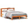 vidaXL Cadre de lit sans matelas cire marron 135x190cm bois pin massif
