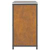 vidaXL Rangement de cuisine avec &eacute;tag&egrave;re Rouill&eacute; 60 x 50 x 92 cm Acier