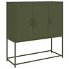 vidaXL Buffet haut vert olive 100,5x39x107 cm acier