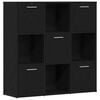 vidaXL Biblioth&egrave;que en ch&ecirc;ne noir 90 x 28 x 90 cm bois d'ing&eacute;nierie