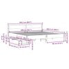 vidaXL Cadre de lit sans matelas blanc 200x200 cm bois massif de pin