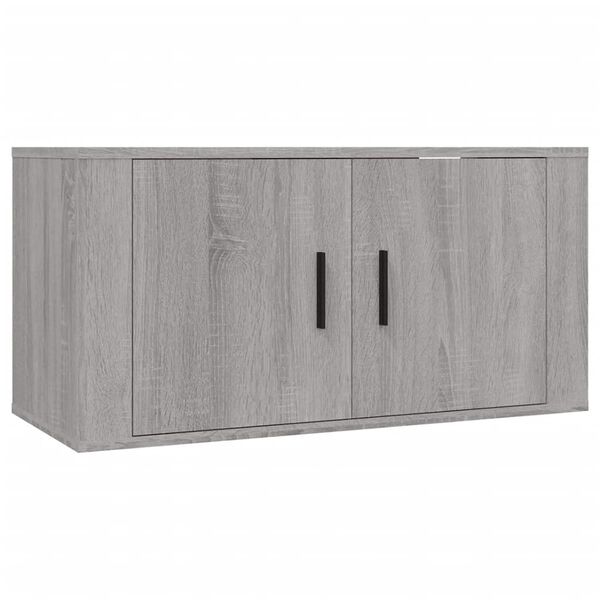vidaXL Ensemble de meubles TV 3 pcs Sonoma gris Bois d'ing&eacute;nierie
