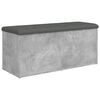 vidaXL Banc de rangement gris b&eacute;ton 102x42x45 cm bois d'ing&eacute;nierie
