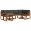 vidaXL Ensemble de canap&eacute;s d'ext&eacute;rieur 6 pc Naturel et Anthracite
