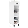 vidaXL Armoire &agrave; chaussure Blanc brillant 30x35x105 cm Bois ing&eacute;nierie