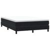 vidaXL Sommier &agrave; lattes de lit avec matelas noir 140x210 cm velours