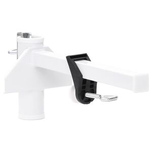 vidaXL Pince &agrave; parasol pour balcon blanc 38 mm acier