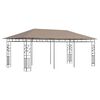 vidaXL Belvédère avec moustiquaire 6x3x2,73 m Taupe 180 g/m²