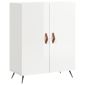 vidaXL Buffet Blanc brillant 69,5x34x90 cm Bois d'ing&eacute;nierie