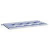 vidaXL Coussin de banc de jardin rayures bleues et blanches 100x50x3cm
