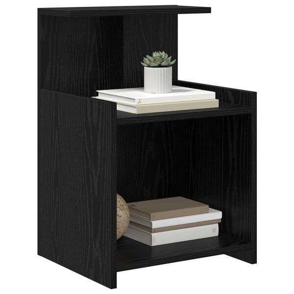 vidaXL Cabinet de chevet Ch&ecirc;ne noir 40 x 35 x 60 cm Bois d'ing&eacute;nierie