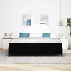 vidaXL Lit &agrave; ressorts avec matelas Noir 200 x 200 cm tissu