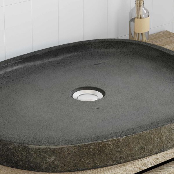 vidaXL Lavabo Gris (55-65) x (40-50) x 6 cm Pierre de Rivi&egrave;re
