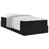 vidaXL Cadre de lit avec matelas avec matelas 2 pcs Noir Velours