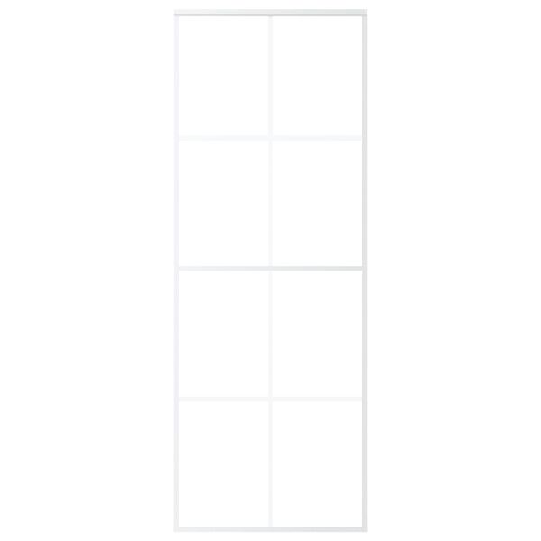 vidaXL Porte coulissante Verre ESG et aluminium 76x205 cm Blanc