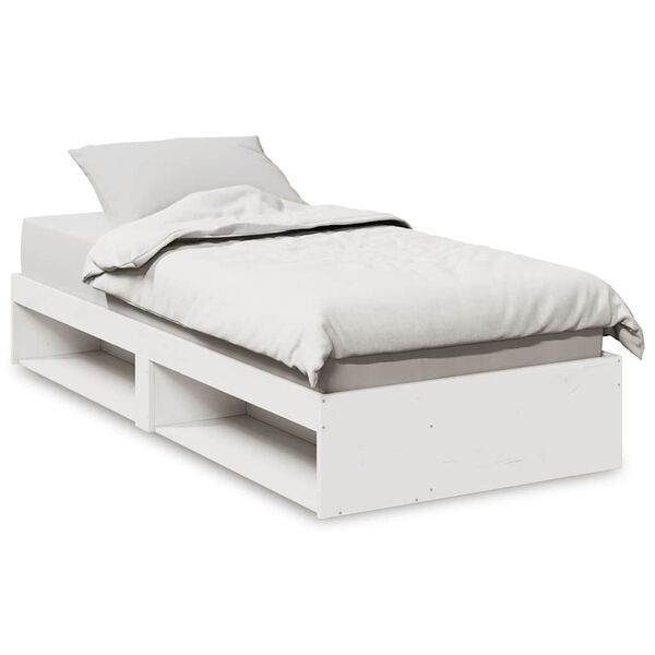 vidaXL Lit de jour sans matelas blanc 75x190 cm bois de pin massif