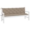 vidaXL Coussins de banc jardin lot de 2 taupe 180x50x7 cm tissu Oxford