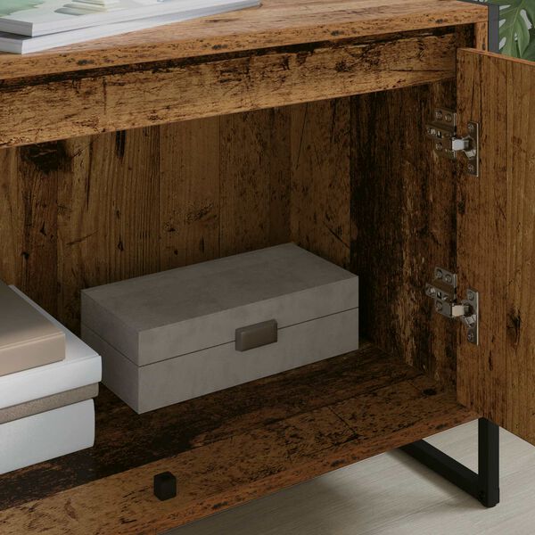 vidaXL Meuble TV Bois Ancien 140 x 36 x 49.5 cm Bois d'ing&eacute;nierie