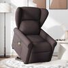 vidaXL Fauteuil inclinable de massage &eacute;lectrique Marron fonc&eacute; Tissu