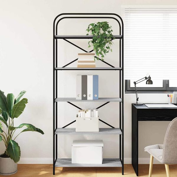 vidaXL &Eacute;tag&egrave;re Gris Sonoma 80 x 30 x 183 cm Bois d'ing&eacute;nierie