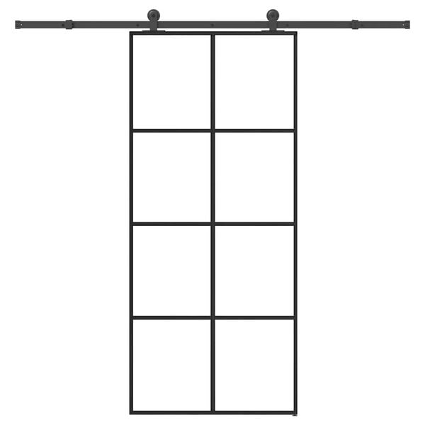 vidaXL Porte coulissante avec kit de quincaillerie 90x205 cm Verre ESG