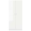 vidaXL Garde-robe Blanc brillant 80x52x180 cm Bois d&rsquo;ing&eacute;nierie
