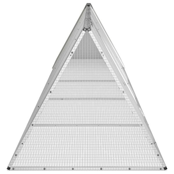vidaXL Cage pour lapin Gris 504,5x80,5x71 cm Acier galvanis&eacute;