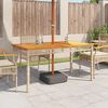 vidaXL Table de jardin beige 140x80x75 cm r&eacute;sine tress&eacute;e et acacia