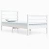 vidaXL Cadre de lit sans matelas blanc bois de pin massif 90x200 cm