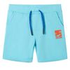 vidaXL Short pour enfants &agrave; cordon de serrage aqua 128