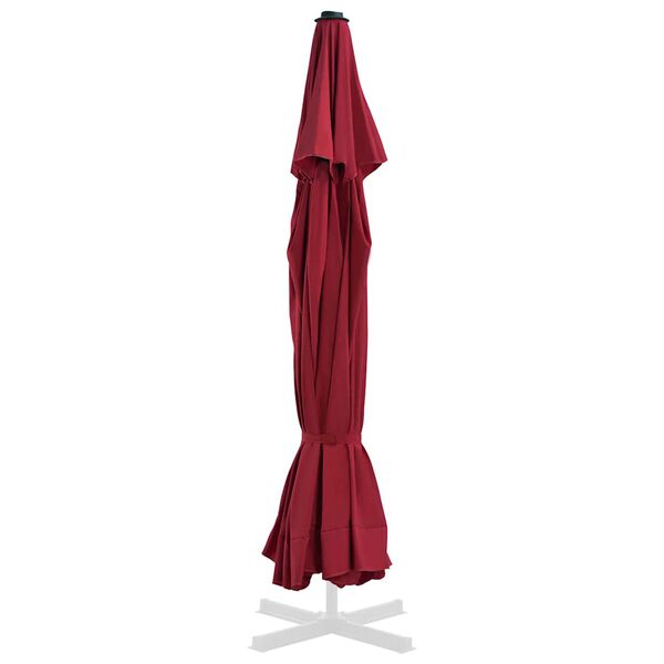 vidaXL Tissu de remplacement pour parasol d'ext&eacute;rieur Bordeaux 515 cm