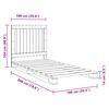 vidaXL Cadre de lit sans matelas gris 100x200 cm bois massif de pin
