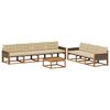 vidaXL Ensemble de canap&eacute;s d'ext&eacute;rieur 8 pcs Naturel et Beige
