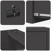 vidaXL Cabinet de Dossier avec tiroir 2 pcs Noir 44 x 50 x 106.5 cm