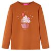 T-shirt enfants &agrave; manches longues cognac 116
