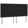 vidaXL Lit avec rangement et matelas Noir 160 x 200 cm Polyester