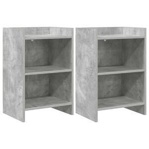vidaXL Tables de chevet 2 pcs Gris b&eacute;ton 40 x 30 x 60 cm