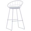 vidaXL Chaises de bar lot de 2 blanc similicuir