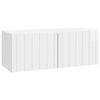 vidaXL Meuble TV mural 78,5 x 31 x 30 cm Blanc brillant