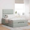 vidaXL Cadre de lit ottoman avec matelas gris clair 120x190 cm velours