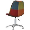 vidaXL Chaises pivotantes &agrave; manger lot de 4 Patchwork Tissu