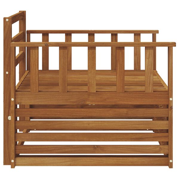 vidaXL 2 Pi&egrave;ce Canap&eacute; avec Accoudoirs Bois d'Acacia Massif Naturel