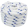 vidaXL Corde de bateau 10 m 6 Blanc et bleu PP