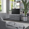 vidaXL Meuble TV Gris brillant 80x34x36 cm Bois d'ingénierie