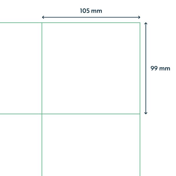 rillprint &Eacute;tiquettes autocollantes 105x99 mm 1000 feuilles Blanc