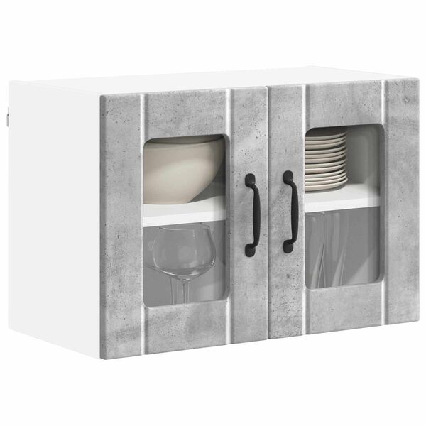 vidaXL Armoire de cuisine 2 pcs Gris b&eacute;ton 60 x 31 x 40 cm