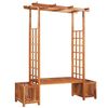 vidaXL Pergola de jardin avec banc et jardini&egrave;re Bois d'acacia massif